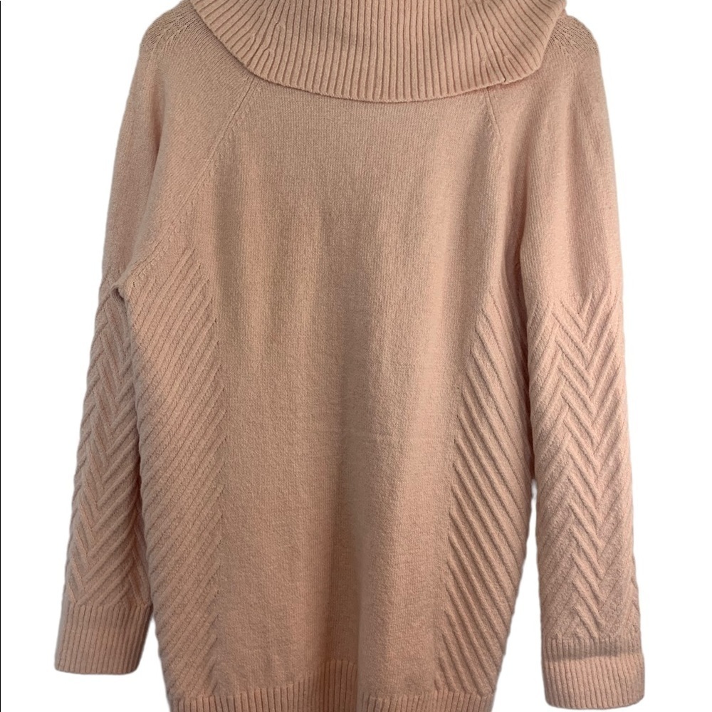Calvin Klein Cozy Baby Pink Ribbed Knit Turtleneck Sweater - Picture 5 of 11